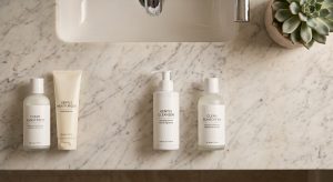 Simple daily skincare routine with cleanser moisturizer and sunscreen